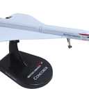 Daron Worldwide Trading Postage Stamp British Airways Concorde Vehicle (1/350 Scale), White,black