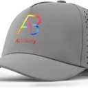 Men Adjustable Baseball Cap with Curved Breathable Quick-Drying Laser-Cut Mesh Back Closure Hat (Gray)