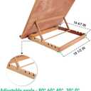Falling in Art Large 5-Position Wood Drafting Table Easel Drawing and Sketching Board, 23 2/9 Inches by 16 1/2 Inches