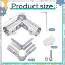 Shimeyao 20 Set 90 Degree Pipe Connector Clamps Pipe Connector Tee Clamp Fittings Bulk Fit OD 19.1 mm Stainless Steel Pipe 1/2" EMT with 2 Wrench 60 PE Adapter Shims Electrical Conduit Fittings