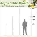 Zonon 1 Pcs 4-10ft Double Layer Adjustable Crossbar and Hangers for Use with Pipe and Drape Kit Pipe and Drape Crossbar for Backdrop Stand, Background Curtain and Wedding Decor
