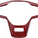 RAZPOY Center Console Trim Cover Interior Accessories Compatible with Ford Bronco 2021-2026, Red Carbon Fiber (Not for Bronco Sport)