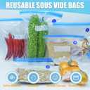 Super Large Sous Vide Bags15pcs kit,BPA Free Reusable Vacuum Sealer Bags and 2pcs Sealing Clips for Food Storage and Sous Vide Cooking(11.8x13.4in/30x34cm)