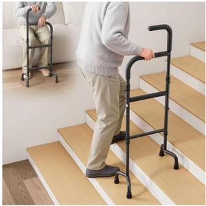 Stair Canes for Seniors, Adjustable Height, Supports 300 lbs
Stair Assist Cane with Non-Slip Base, Lightweight Steel Frame, Ergonomic Grip, Fits Standard Steps