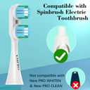 YMPBO Replacement Heads Compatible with Spinbrush Electric Powered Toothbrush Adults, 10 Pack Brush Head Replacement Refill, Green+Blue