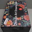 175-Pack Deluxe Wooden Art Set Drawing Painting Kit with 2 Drawing Pads, Acrylic Paints, Colored Pencils, Crayons, Paint Brush, Art Kit in Wooden Case, Gift for Artist, Adults, Teens and Kids (Blue)