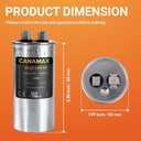 40 uF 40 MFD 40uf 40MFD 370-440V (3~80 uF Options) AC CBB65 Round Run Start Capacitor by Canamax - Compatible with AC Motor Run or Fan Start and Cool or Heat Pump Air Conditioner 10000AFC