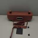 Car Backseat Organizer, 4-in-1 Multifunctional Vehicle Seat Back Tissue Box with Cup Holder & Hook, Auto Backseat Hanging Storage Box for Bag Phone Drink, Universal for Vehicles (Wine Red)