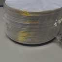 Supernal 130pcs White and Gold Plastic Plates, Gold Plastic Dinnerware for Guests Include, White Disposable Plate, Gold Silverware Set