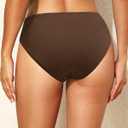 Talisea Women Full Coverage Bikini Bottoms - Mid Rise Bathing Suit Ruched Swim Bottom Swimsuit Swimwear, Large