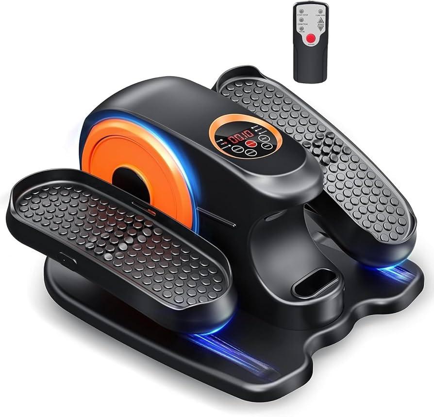 ACM Under Desk Elliptical Machine, Seated Exercise Equipment for Seniors Home Fully Assembled, Portable & Quiet Pedal Exerciser with Remote Control, Sitting Strength Fitness Master Gym Mini Bike