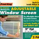 Frost King 2AWS1837 WB Marvin Adjustable Window Screen, 18in High x Fits 21-37in Wide (2 Pack)