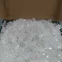 HMASYO 5 FT Pop Up Christmas Tree with Timer Lights, White Tinsel Christmas Tree with Snowflake Ornaments, Collapsible Artificial Pencil Tree Xmas Decoration for Home, Office, Easy Assembly