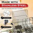 SHIZZO Grill Basket Set, Barbecue BBQ Grilling, Stainless Steel Folding Portable Outdoor Camping Rack for Fish, Shrimp, Vegetables, Cooking Accessories, Gifts for Dad, husband, Friends