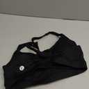 RUNNING GIRL Sports Bra for Women High Support, Molded Cup High Impact Sports Bras with Sewn in Pads Strappy Running Bra (Medium, Black)