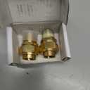 1/2" NPT Brass Pipe Fittings Male Threaded Hex Nipple Brass Tone NPT Male Thread Pipe used for 1/2in Gas Pipe Pack of 2