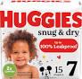 Huggies Size 7 Diapers, Snug & Dry Baby Diapers, Size 7 Over 41 Lb 46 Count