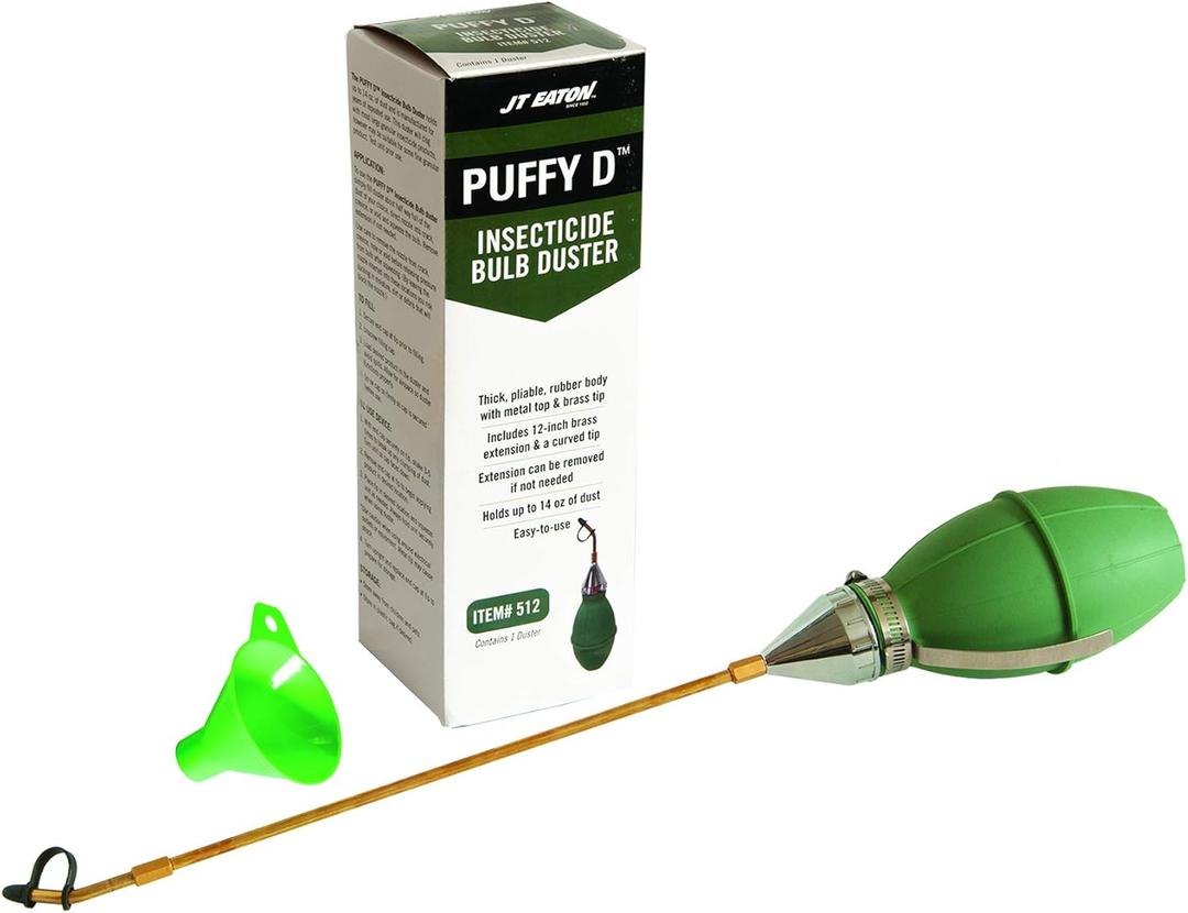Puff-D 512 Puffy-D Bulb Insecticidal Duster, Heavy-Duty Dust Applicator for Pest Control, Green