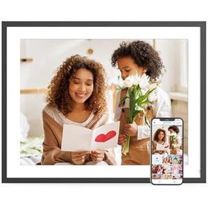 17" Digital Photo Frame Large-Digital-Picture-Frame - 32GB Touchscreen Display, Auto-Rotate, Load Photo Video from Phone to Digital Frame Via App or Email, Free Cloud, Birthday Gifts for Mom Dad