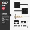 Kwikset Casey Interior Privacy Door Handle with Lock, Door Lever For Bathroom and Bedroom, Matte Black Reversible Keyless Turn Lock, with Microban Protection (1 Pack)