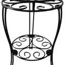 11.8 inches Diameter Tall Metal Plant Stand for Indoor or Outdoor,Heavy Duty Flower Pot Stand Rack Holds Big Heavy Plants,Black (18.9 INCHES TALL)