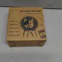 Elevated Inflatable Dog Cone Collar to Stop Licking, Dog Donut Collar After Surgery, Soft Pet Cone Alternative for Small Medium Large Dogs (L(Neck 12"-16"), Navy)