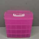 Bins & Things Bead Organizer with Adjustable Compartments - Durable Toy Organizers and Storage Solution for Dolls, Crafts, Mini Toy Figures, Jewelry and Beads - 4 Tier, 40 Compartments, Pink