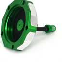 JFG RACING Billet Gas Fuel Tank Cap Cover for KX85 KX100 14-23/KX250 05-08 19-23/KLX110L 10-20/KX250F KX450F 06-18/KX450 19-23/KLX450R 08-15 18-19/KFX450R 08-23-Green