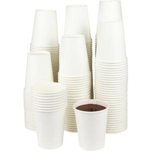Paper Cups 8 Oz, 120 Pack Paper Coffee Cups 8 Oz, Disposable Cups for Hot and Clod Beverage, White Water Cups, Disposable Tea Cups for Home Office Party Travel
