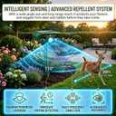2026 Ultrasonic Deer Repellent Devices Solar Animal Repellent Outdoor with Motion Sensor to Keep Cat Rabbit Raccoon Out of Yard Garden Farm Squirrel Fortress Pro Deer Deterrent for Plant,4Pack
