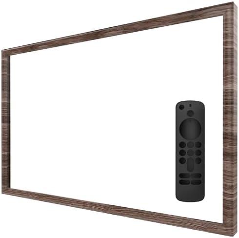 Wooden Grain Decorative Frame for Echo Show 21 (Dark Wooden Grain)