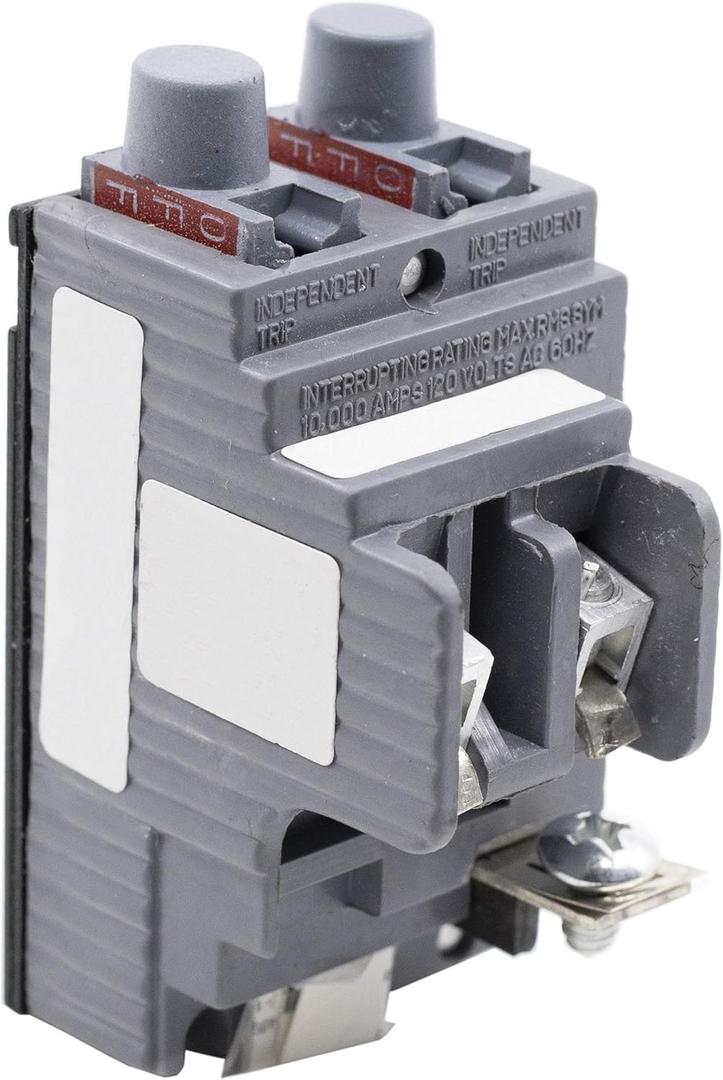 Connecticut Electric UBIP-1515, 15 Amp Twin Series Circuit Breaker, Grey