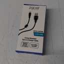 6 Foot Braided Nylon Micro Black Chrome USB Charge/Sync Cable