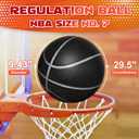 Silent Basketball Size 7 (29.5") Noiseless Indoor Basketball for Quiet Dribbling and Indoor Training, Pro Grooved Airless PU Foam Basketball Real Feel Higher Bounce Quieter