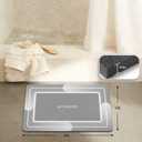 2 x jkddrep Non-Slip Bath Mat, 16x24 Inch Quick Drying Rubber Backing Rug