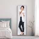 Shatterproof Full Length Mirror, Unbreakable Mirrors for Wall, Full Body Mirror for Kids, Thick 0.1", 4Pcs 12" x 12", Made of Frameless Plexiglass Acrylic Plastic, Wall Mounted for Home Gym, Bathroom