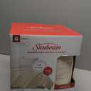 Sunbeam Royal Posh Velvet Heated Electric Blanket Queen Size, 90" x 84", 12 Heat Settings, 12-Hour Selectable Auto Shut-Off, Fast Heating, Machine Washable, Warm and Cozy, Champagne