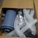 KimFilter Pro Series 1000 GPH Above Ground Pool Filter Pump, Powerful Pool Cartridge Filter Pump, Water Circulation and Filtration System -Improved Water Clean & Clarity, Pools Pumps Above Ground-Gray
