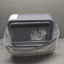 RIZZARI Enclosed Cat Litter Box: Light Gray Plastic Non-Stick Cat Toilet - Easy Clean Litter Pan 20.9" x 16.9" x 15.1" for Cats Under 20 lbs - Multi-Cat Homes - Living Rooms & Laundry Rooms