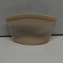 Reusable Silicone Food Storage Bag, 2-Cups, Large Container, Made in Korea BPA-Free Platinum Silicone, Triple-Airtight Freezer Bag, Microwave Safe, Sous Vide, Meal Prep, 17oz, Dry Rose | Reusable