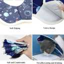 Soft Cat Cone, Adjustable Recovery Collar After Surgery to Prevent Licking Wound, Protective Cat Neck Cone, Comfortable Pet Elizabethan Collar for Cats Kittens and Puppies (M) (Blue)