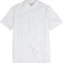 JEKAOYI Mens Casual Linen Cotton Button Down Short Sleeve Shirts Cuban Camp Guayabera Beach Tops (White, XXXL)