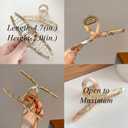 Big Butterfly Hair Claw Clips - Acetate & Metal 4.7" Large Hair Accessories for Women & Girls - 3 Pcs