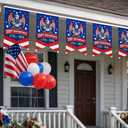 2 x 250 Anniversary USA Bunting Banner Decorations, 4th of July USA 1776-2026 Patriotic Pennant Flag Garland Indoor Outdoor Party String Banner for Independence Day American 250 Year Flag Decor