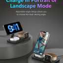 Trendy 3 in 1 Travel Charging Station for Apple Devices, Foldable Magnetic Wireless Charger Stand Compatible with MagSafe, Fast Wireless Charging Pad for iPhone 16/15/14/13/12 & AirPods & Apple Watch