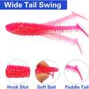 Soft Plastic Swimbaits 10pcs 3", Paddle Tail for Bass Fishing Lures