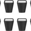 8 Pcs Kayak Scupper Plugs Kit with Silicone Handles 2 Sizes Scupper Plugs Drain Holes Stopper Non-Slip Easy Installation Waterproof & Leak-Proof for Kayaks Canoes Fishing Boats (Black, Large)