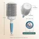 Round Brush for Blow Drying - Extra Large Ceramic Ion Thermal Barrel for Precise Styling and Maximum Volume - Lightweight Hair Brush for Smooth Manageable Hair (Bristle 3.4 in, Barrel 2.5 in)