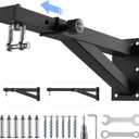 Heavy Bag Hanger - Wall Mount Punching Bag Hanger, Adjustable Heavy-Duty Boxing Bag Wall Bracket, Punching Bag Mount Stand for Home or Gym, for Kickboxing Bag, Muay Thai Bag,Etc (Supports up to 800Ib) (17.5-26 Length Adjustable)