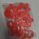 6Pcs Red Dumbbell Hex Nut 25mm Barbell Bar Hexagon Nuts Spin-Lock Collars for 1 Inch Standard Barbells Bar Collar Screw Exercise Collars Weights and Accessories Strength Training Equipment Weight Clip